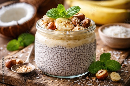 Vegan coconut chia pudding ...