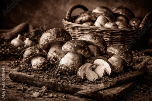 Sepia background with black...