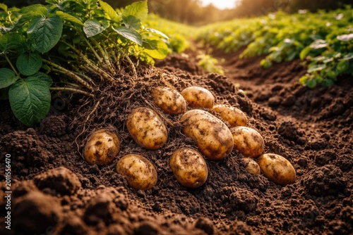 Potatoes freshly picked in ...
