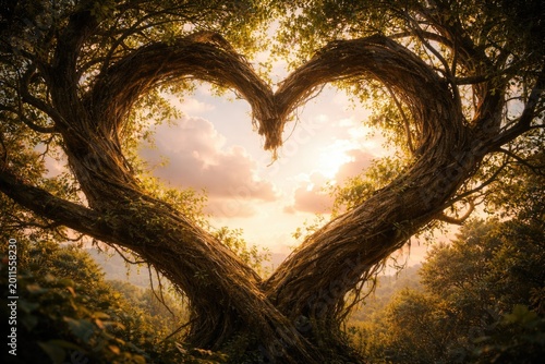 Wild tree branches forming ...