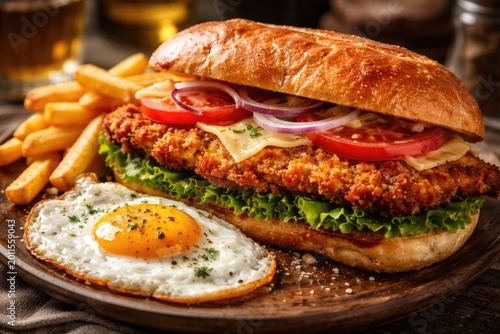Crispy milanesa sandwich ac...