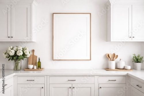 Simple white kitchen scene ...