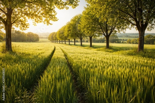 Springtime agricultural lan...