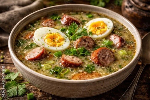 Hearty zurek soup prepared ...