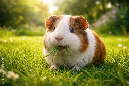 Cheerful guinea pig pet nib...