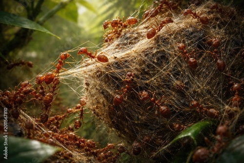 Red cockle ants cooperating...