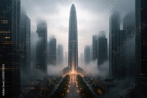Modern tall building captur...