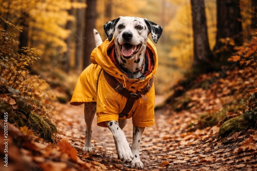 Cheerful dalmatian dressed ...