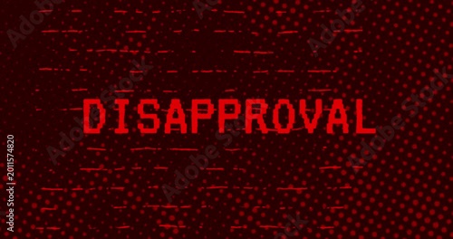 Disapproval text - Red Effect Glitch