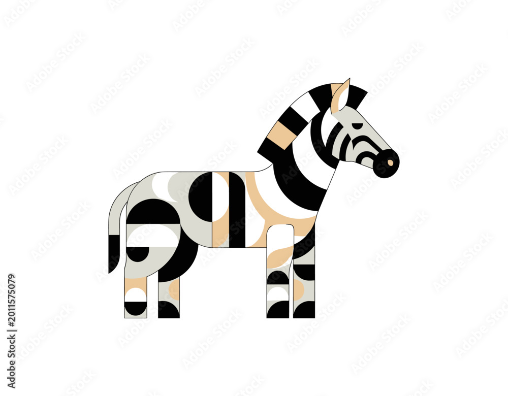 Naklejka premium Stylized Zebra Illustration