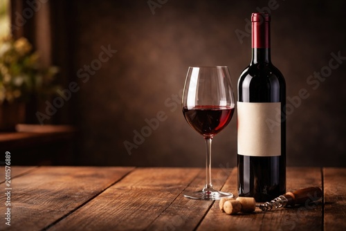 Red wine bottle paired with...