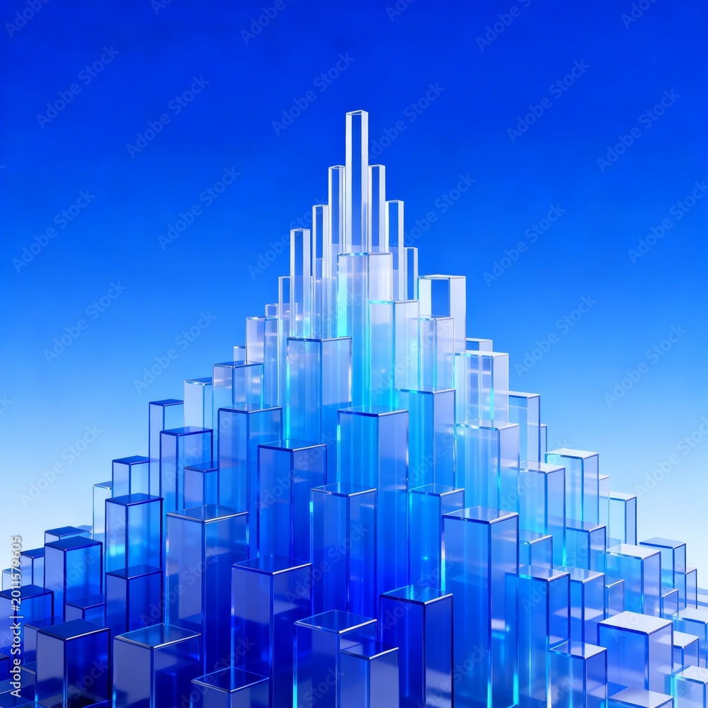 Fototapeta premium Minimalist Geometric Glass Tower Installation Art