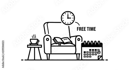 Photos Person Relaxing on Comfortable Armchair.