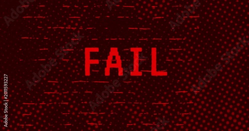 Fail text - Red Effect Glitch	