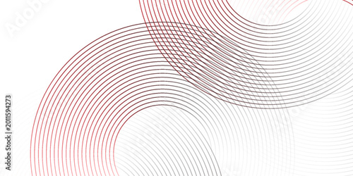 Tableau sur toile Collection of red concentric circles
