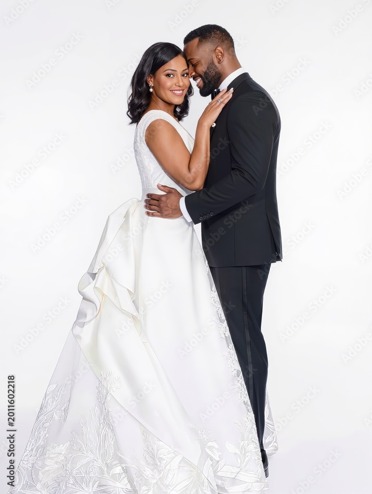 Naklejka premium Wedding couple portrait