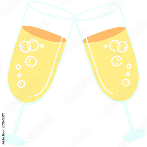two glasses of champagne