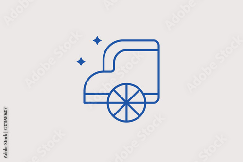 Foto Ancient Roman chariot line icon for historical transportation and gladiator races