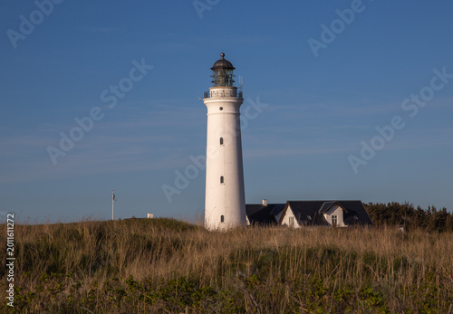 Tableau sur toile Hirtshals lighthouse in northern Jutland, Denmark.