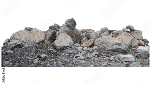 Cuadro en lienzo A horizontal mound of stones varying in size, from fine gravel and small pebbles