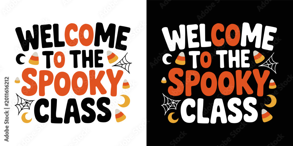 Obraz premium Halloween themed typography design for a spooky classroom school event
