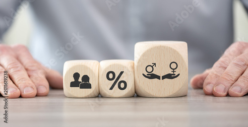 Quadro em tela Concept of parity