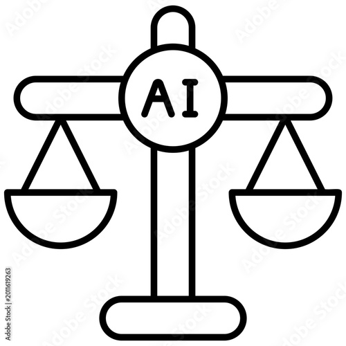 AI Regulation Icon - AI Ethics Set