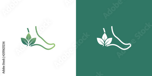 Schilderij op canvas Creative foot care logo design with modern concept premium vector