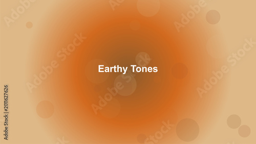 Minimalist abstract background featuring soft bokeh circles and a warm radial gradient in earthy terracotta, ochre, and sand tones.