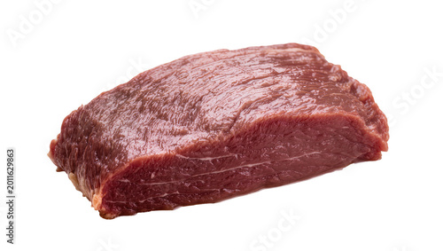 Konstfotografi Raw marbled beef steak cutlet on a plain surface