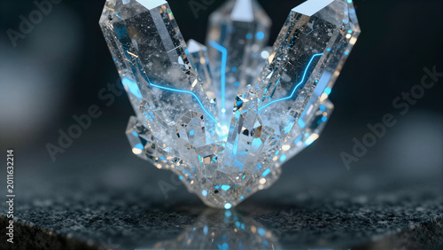 High-Tech Quantum Crystal Lattice Visualization