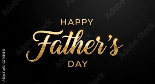 Gold textured happy father’s day greeting card background, cursive