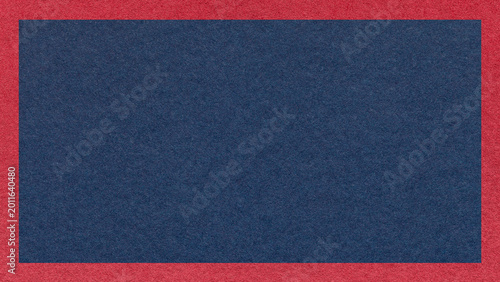 Textured dark blue paper background with wine border. Backdrop with red frame and copy space for banner, presentation