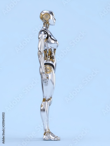 Exploring future human-like bodies high-tech lab 3d models futuristic setting close-up view glossy intelligence concept