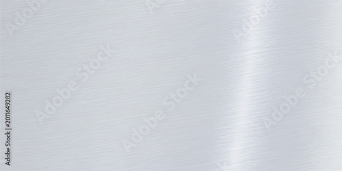 Fotografía Brushed metal texture background with shiny silver steel surface pattern plate a