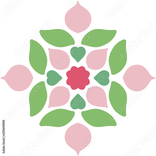 Scandinavian floral pattern illustration