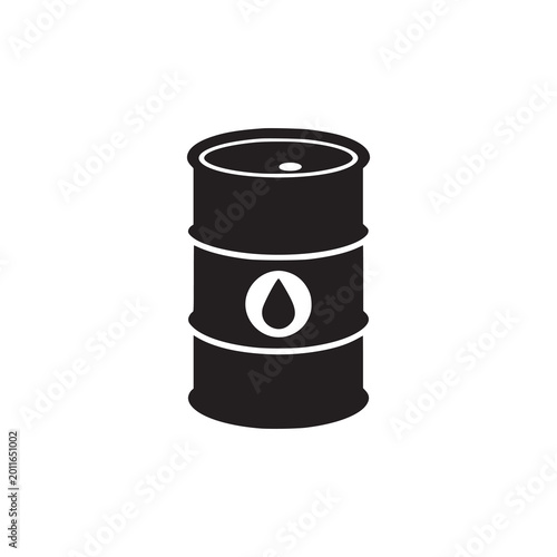 Minimalist Oil Barrel Silhouette Vector Illustration