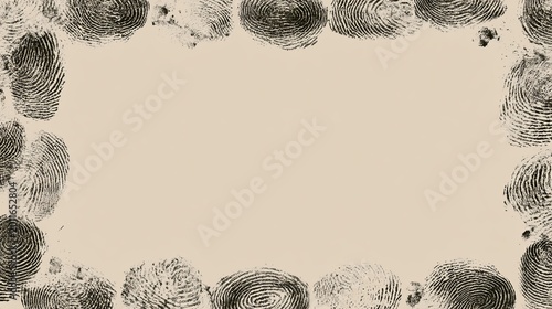Frame made of fingerprints with copy space in the middle