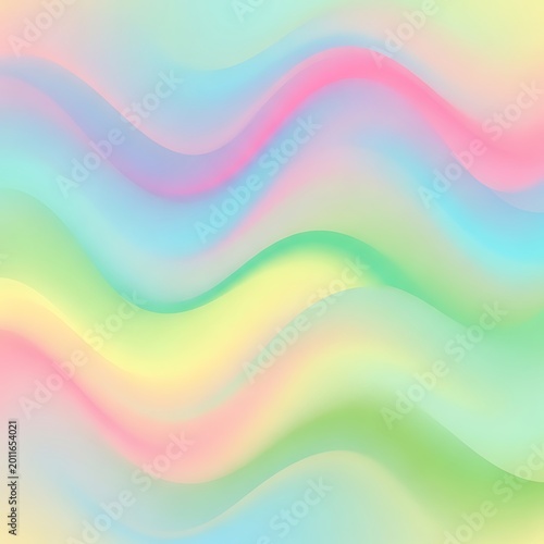 Soft Pastel Abstract Waves Flowing Across Dreamy Gradient Background