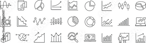 Foto Graphs and Graphs set of web icons