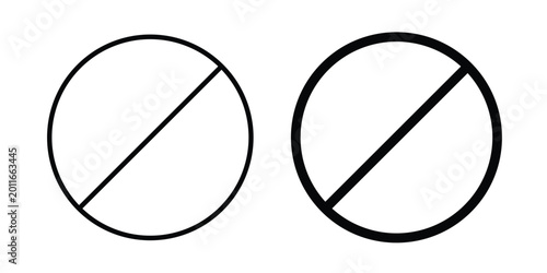 Foto Ban Sign. Vector icons for design projects