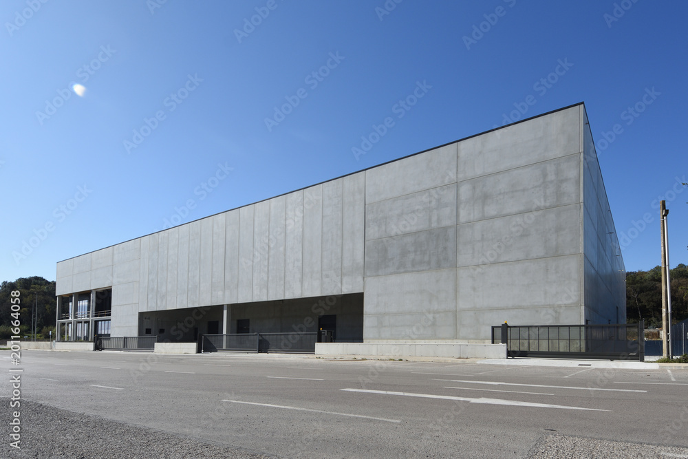Obraz premium warehouse or factory made with concrete panels