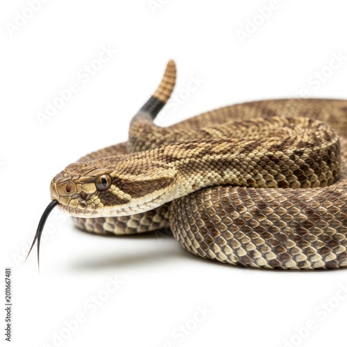 Majestic Rattlesnake Illustration with Realistic Scale Texture