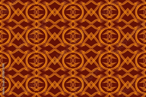 seamless pattern with golden ornament