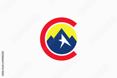 Colorado Mountain Vector Logo Premium 