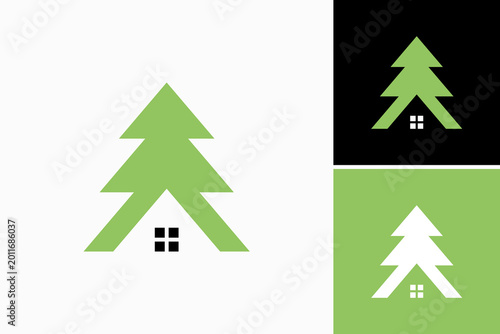 Pine Home Vector Logo Premium 