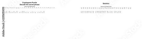 Bild auf Leinwand Independence Day Cryptogram Puzzle Worksheet For Kids And Adults