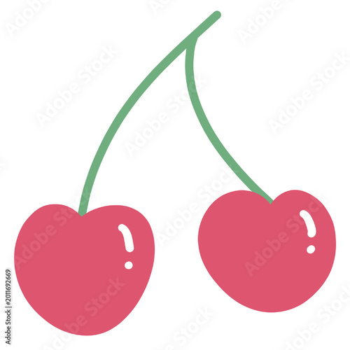 Cherry fruit illustration