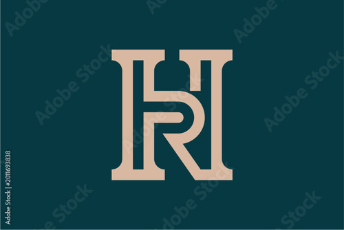 HR Luxury Monogram Outline Logo