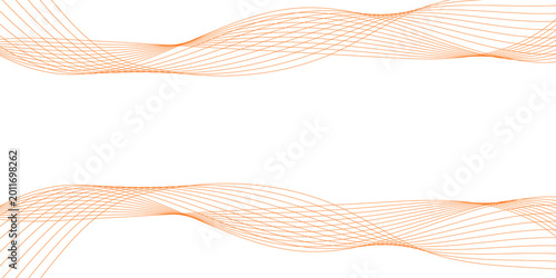 Foto orange abstract wave lines dual flow background png, flowing orange wave lines a